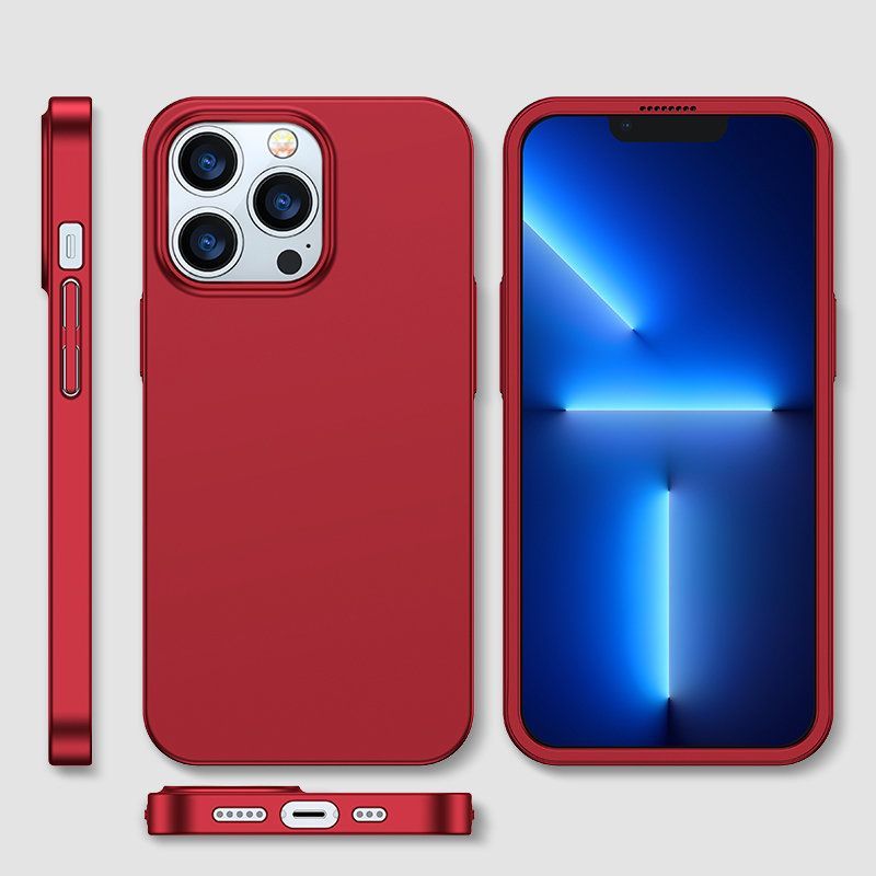 Чехол на заднюю панель Joyroom - Joyroom 360 Full Case front and back cover for iPhone 13 Pro Max + tempered glass screen protector red (JR-BP928 red)