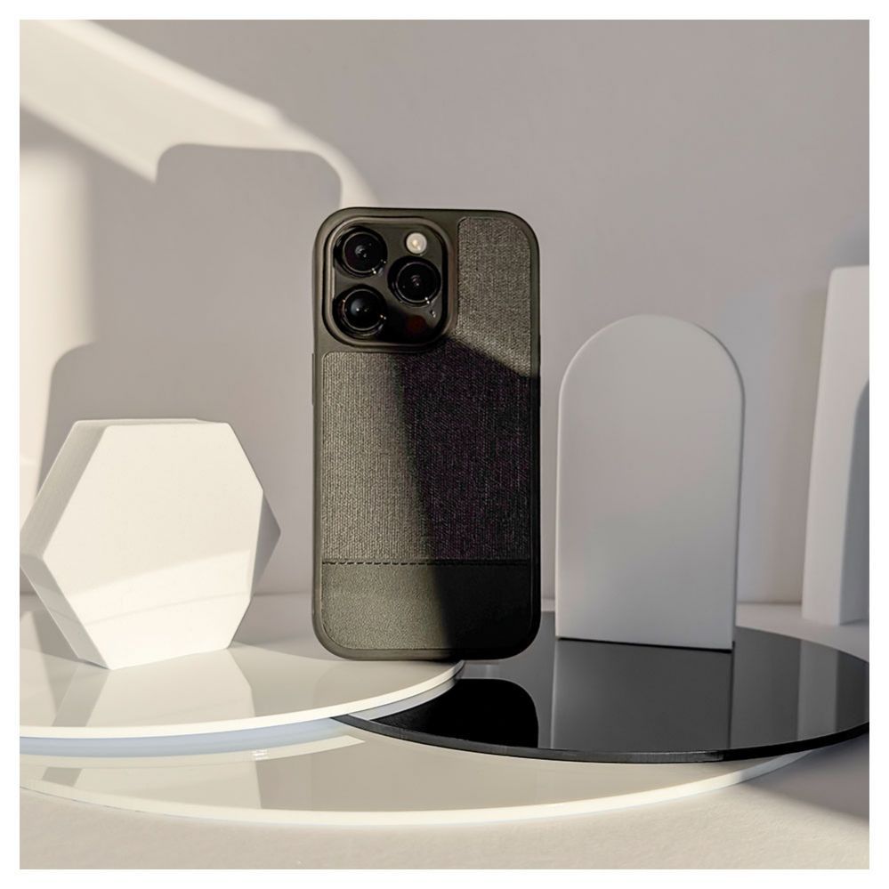 Back panel cover iLike Apple iPhone 14 Pro Plastic Leather Back Cover Gray