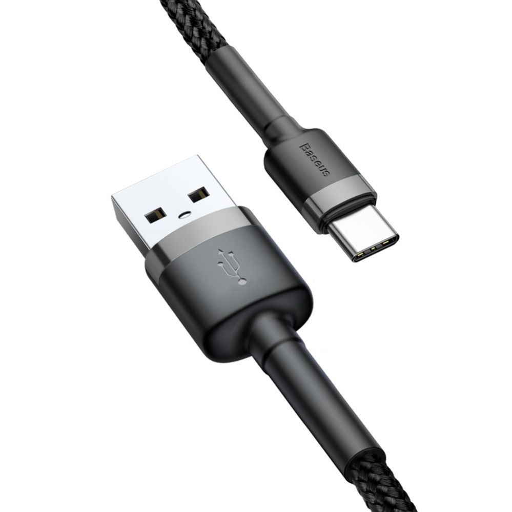 Kaabel Baseus  Baseus Cafule USB-A / USB-C QC 3.0 3A cable 0.5 m - black-gray