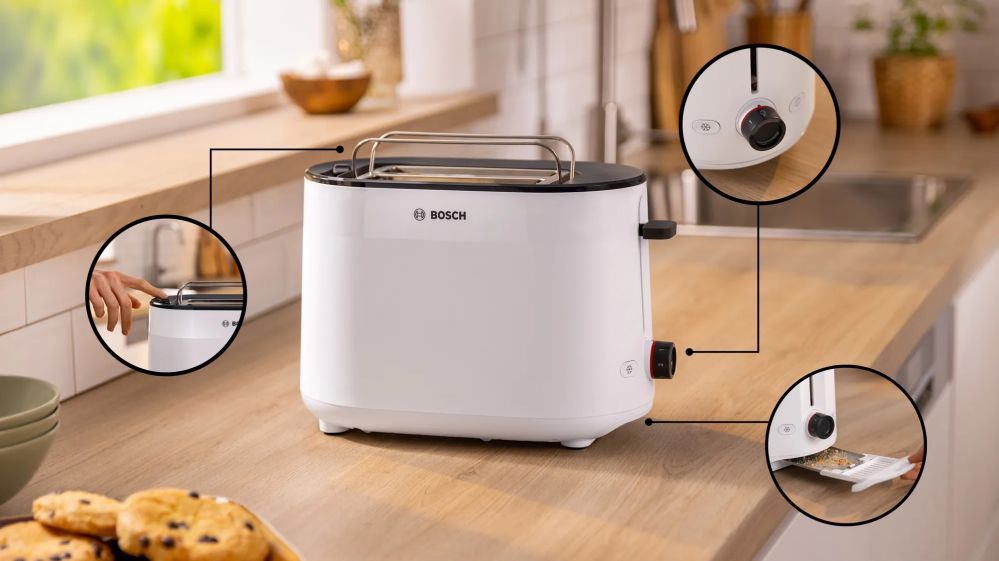 Тостер Bosch  Compact Toaster | TAT2M121 MyMoment | Power 950 W | Number of slots 2 | Housing material Plastic | White