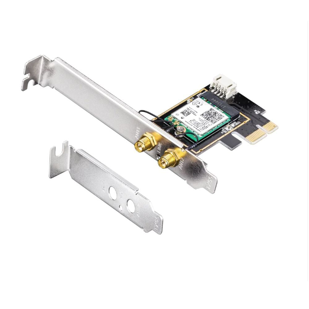Routers Cudy  WE3000 AirMax AX3000 WiFi 6 Bluetooth 5.0 PCIe Adapter Intel AX200 Dual Band 2 Antennas Black