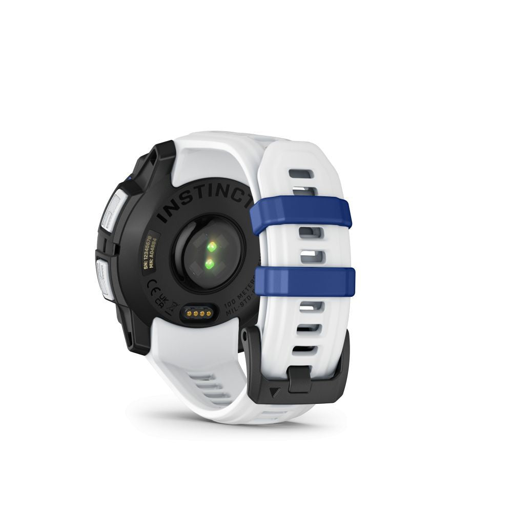 Smart watches Garmin  Instinct 3 – 45 mm, Supernova Edition, Solar, Whitestone / Bolt blue sports watch