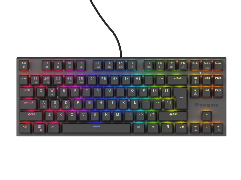 Компьютерная клавиатура Genesis  THOR 303 | Mechanical Gaming Keyboard | Wired | US | Black | USB Type-A | Outemu Peach Silent