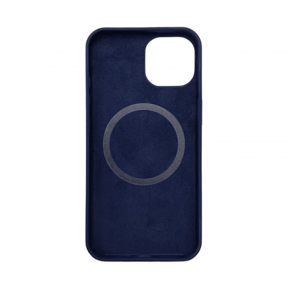 Back panel cover Evelatus Apple iPhone 14 Premium Magsafe Soft Touch Silicone Case Midnight Blue