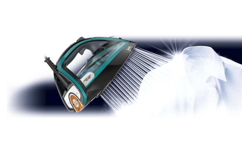 Tefal Iron | Ultimate Pure FV9844E0 | Steam Iron | 3200 W | Water tank capacity 350 ml | Continuous steam 60 g/min | Steam boost 250 g/min | Blue/Black