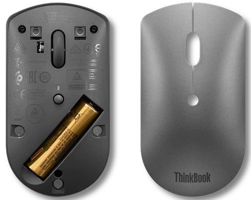 Компьютерная мышь Lenovo  ThinkBook Bluetooth Silent Mouse Iron Grey, Bluetooth 5.0