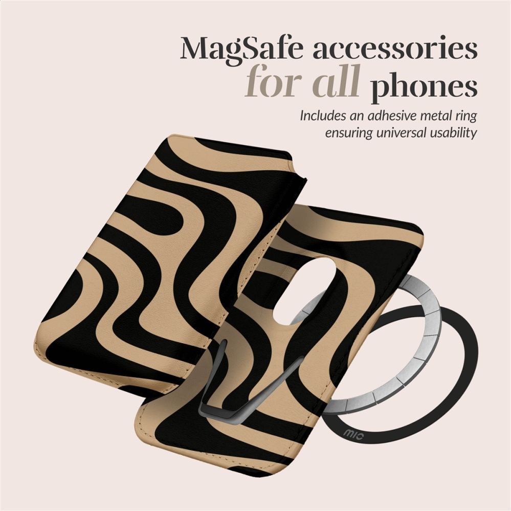 Back panel cover Mio  MIO Swirl Magsafe Case Compatible Card Holder