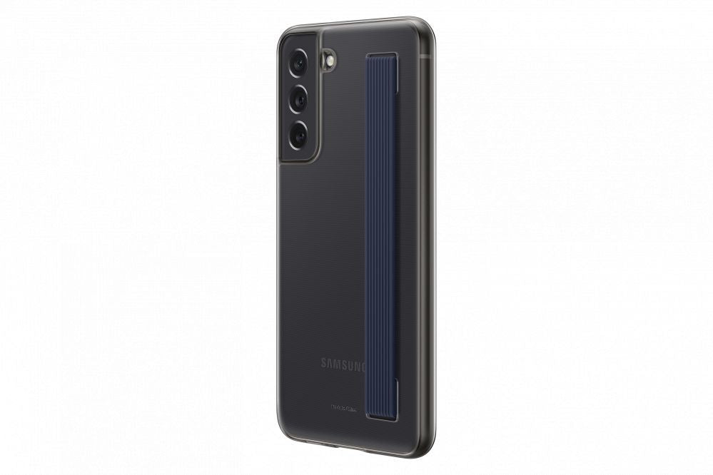 Back panel cover Samsung  Galaxy S21 FE Clear Strap Cover Case Dark Gray