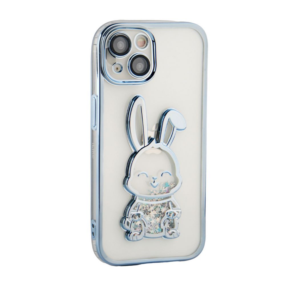 Back panel cover iLike Apple iPhone 13 Silicone Case Print Desire Rabbit Blue