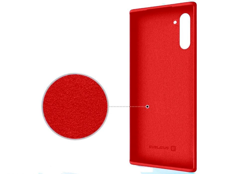 Tagakaaned Evelatus Samsung Galaxy Note 10 Premium Soft Touch Silicone Case Red