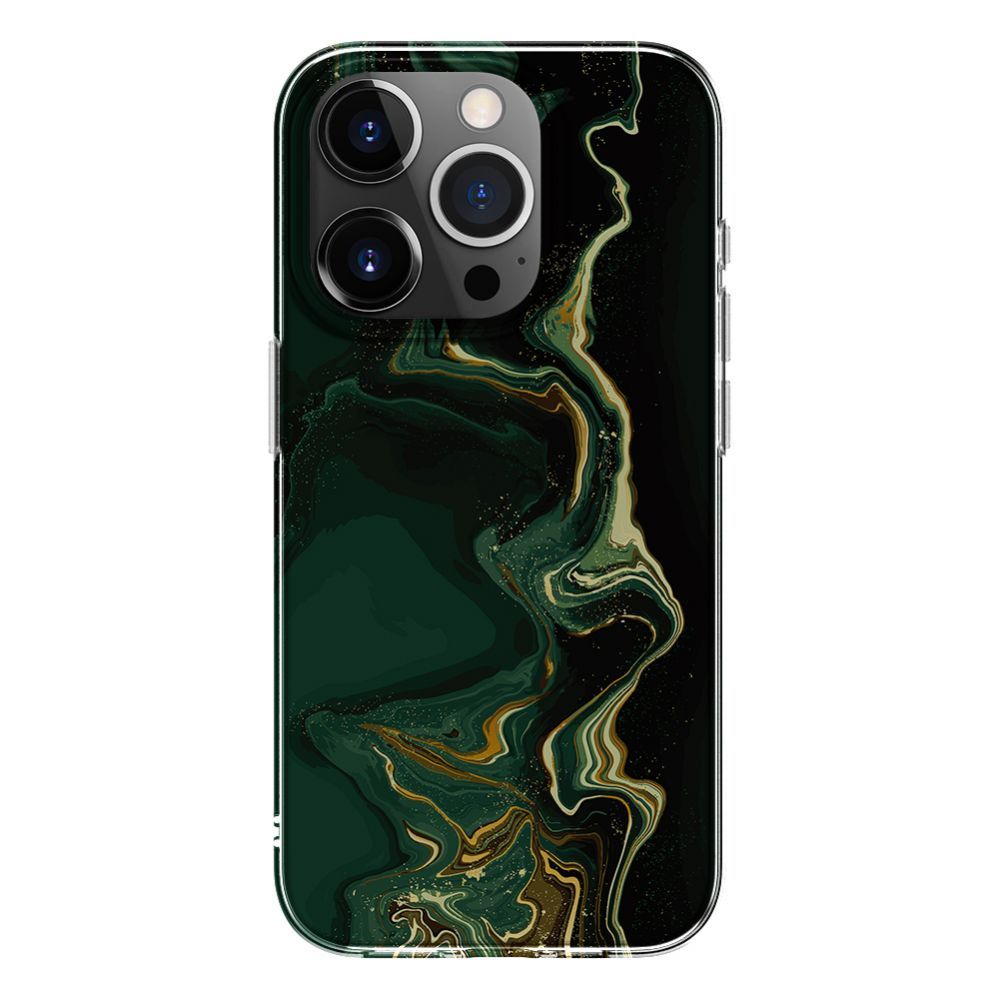 Tagakaaned Evelatus Apple iPhone 15 Pro Max PC Customized Print Design Marble Dark Green