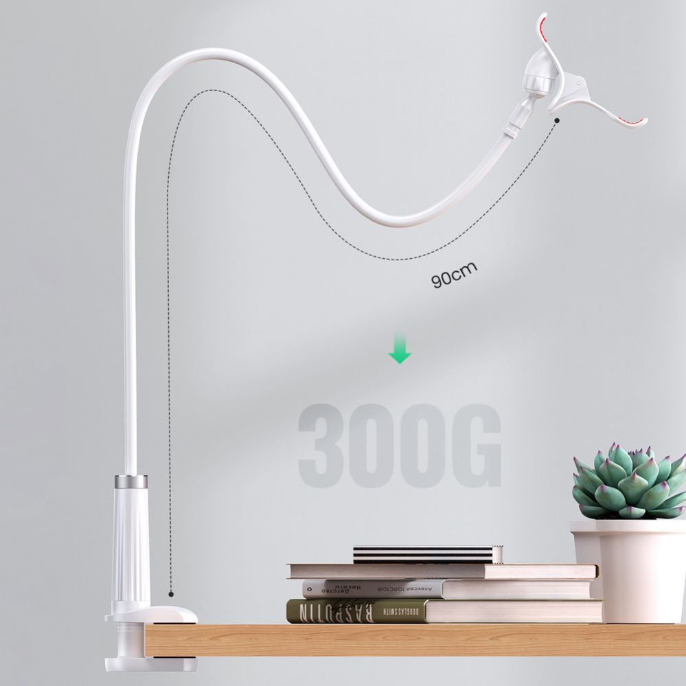 Auto holder Ugreen  Ugreen universal holder stand phone holder tablet (up to 12cm wide) tripod lazy holder with flexible arm white (30488 LP113) White