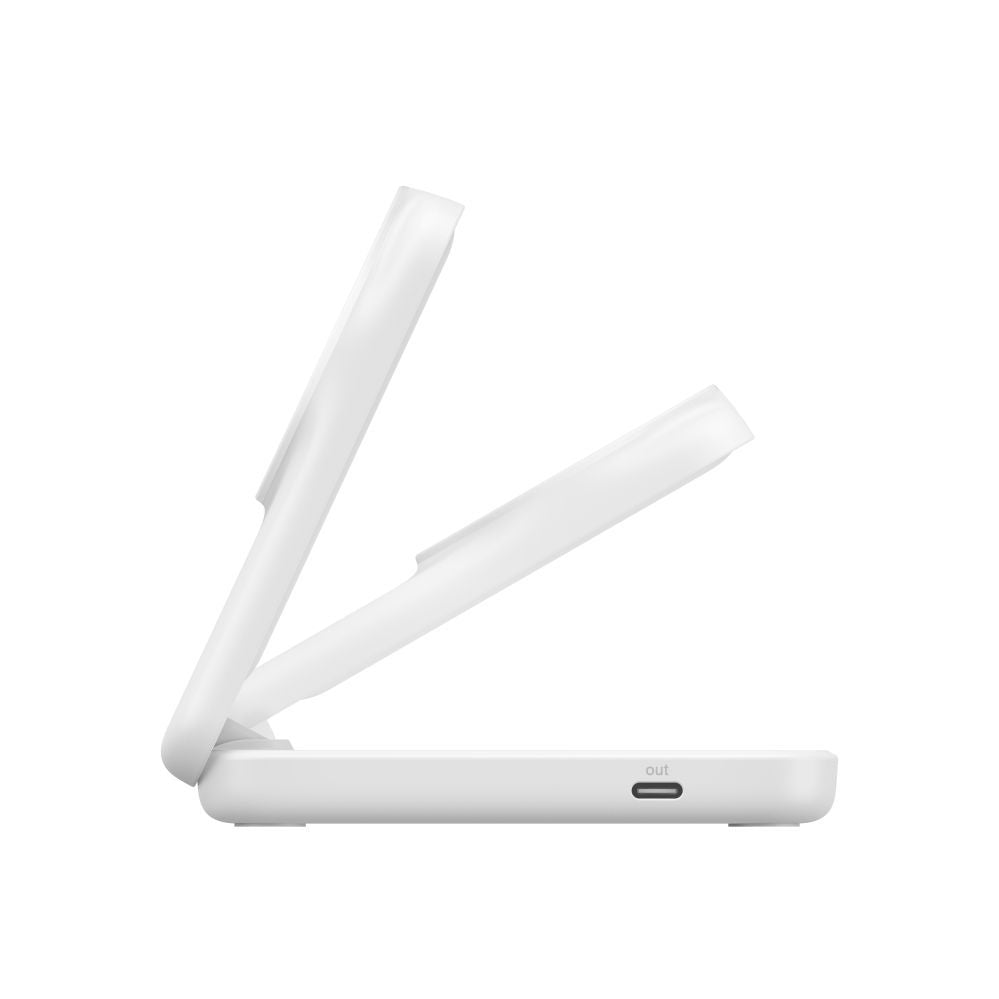 Juhtmeta laadija Belkin  UltraCharge 25w Qi2 2in1 Magnetic Charger plus USB-C White