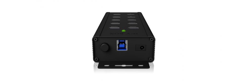 Роутер Raidsonic  7-port Industrial hub IB-HUB1703-QC3 0.71 m, Black, USB Type-A