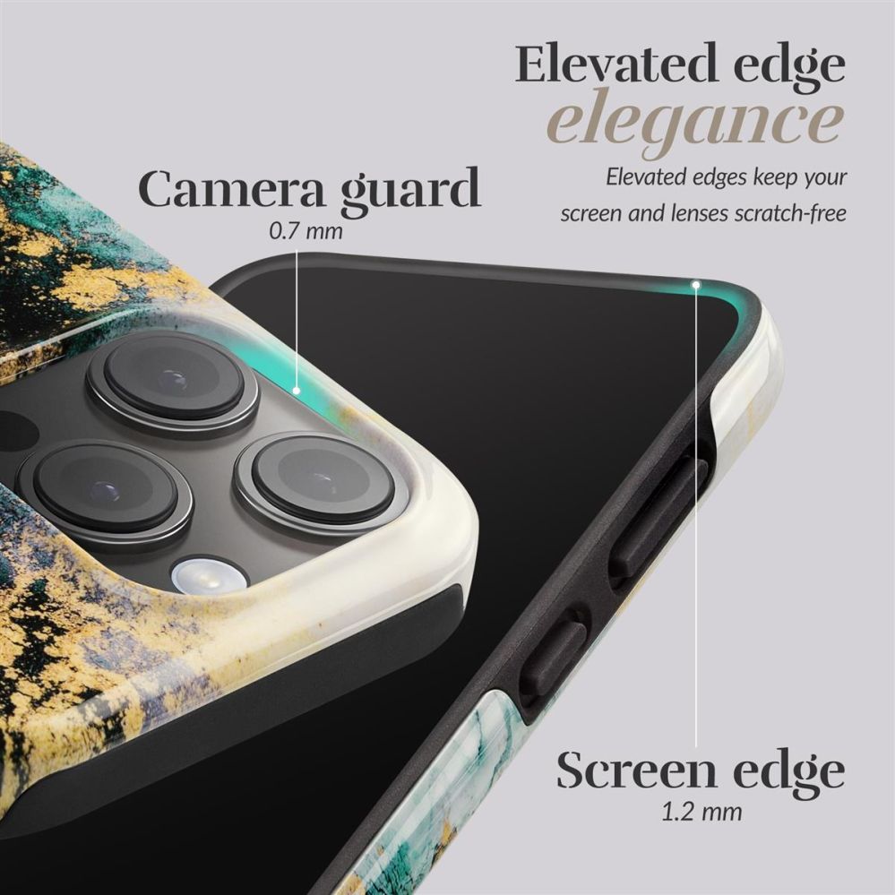 Back panel cover Mio  MIO Green Marble Magsafe Compatible for iPhone 16 Pro