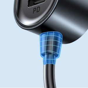 Adapter Joyroom  Joyroom car charger 2xPD + 2xQC3.0 72W 1.5m black (JR-CL05)