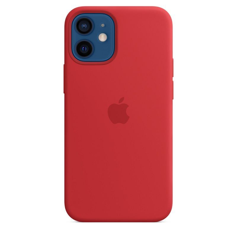Back panel cover Apple Silicone Case with MagSafe for iPhone 12 mini Red