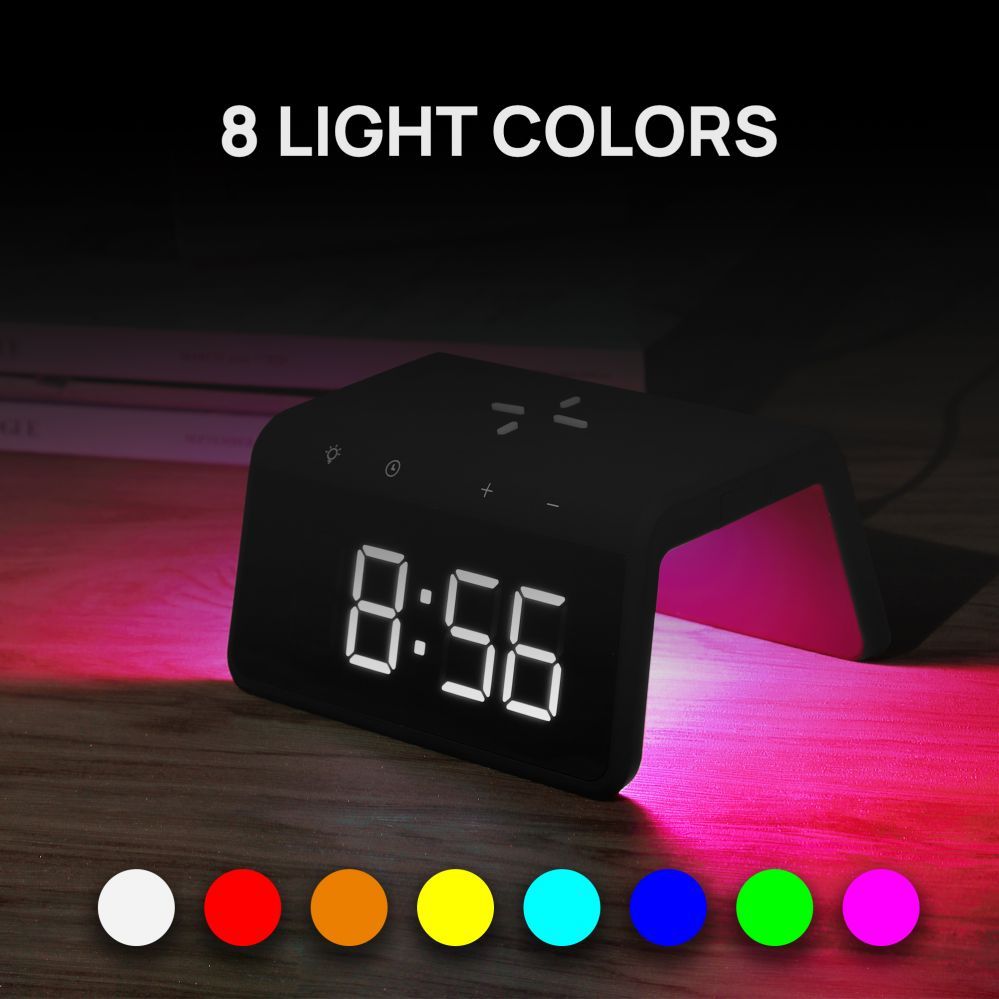 Wireless charger Evelatus  Evelatus Wireless Charging Clock WCC01BK Black