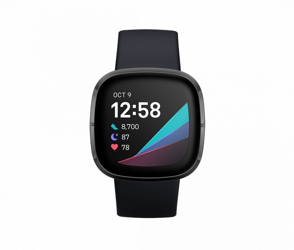 Smart watches Fitbit  Sense Graphite Stainless Steel Carbon Black