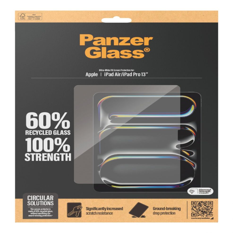 Protective glass PanzerGlass  Screen Protector iPad Air 12.9" 2024 | iPad Pro 12.9" 2024 | Ultra-Wide Fit