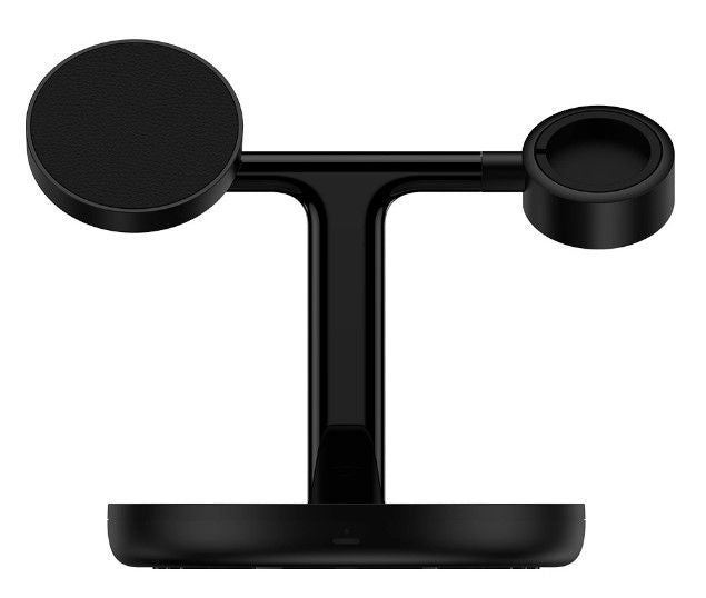 Juhtmeta laadija Baseus Universal Swan inductive charger (compatible with MagSafe) stand for iPhone, Apple Watch, AirPods + 1m USB-C cable Black