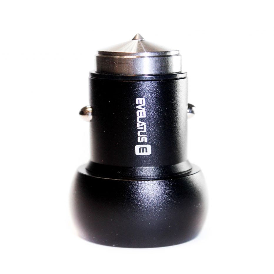 Авто зарядка Evelatus - Car Charger EC7DC01 BLACK 3.1A 2USB port with stainless steel escape tool Black