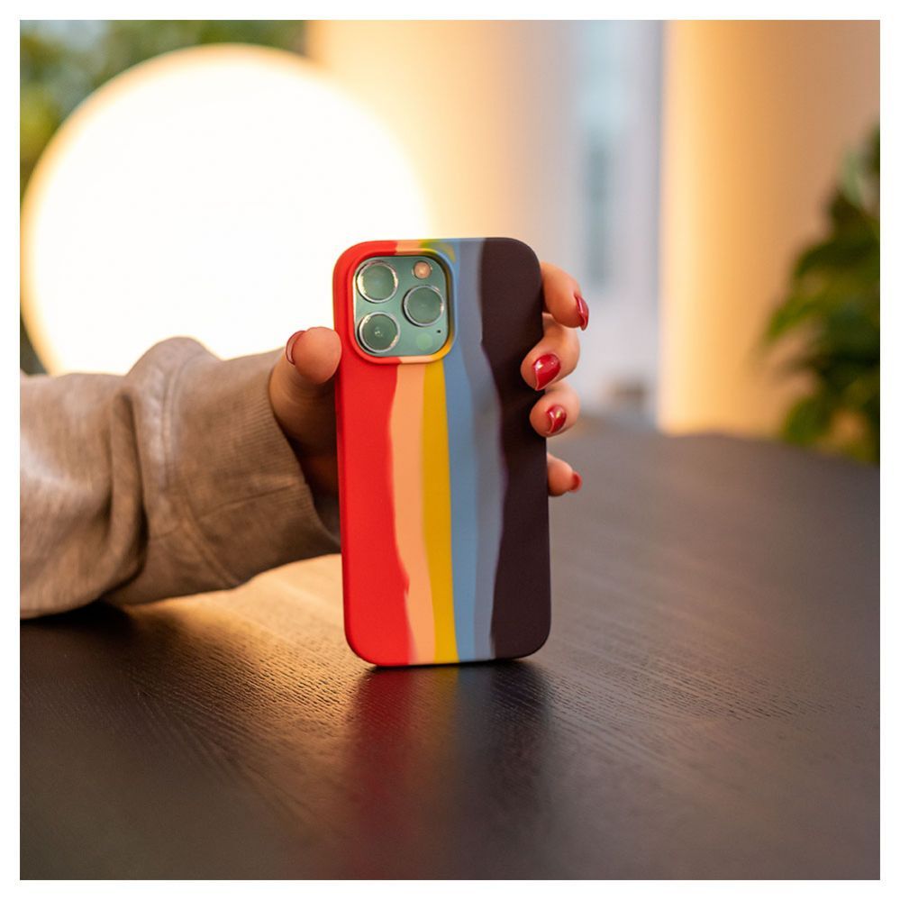 Чехол на заднюю панель Evelatus Apple iPhone 14 Pro Max Silicone case Multi-Colored Rainbow