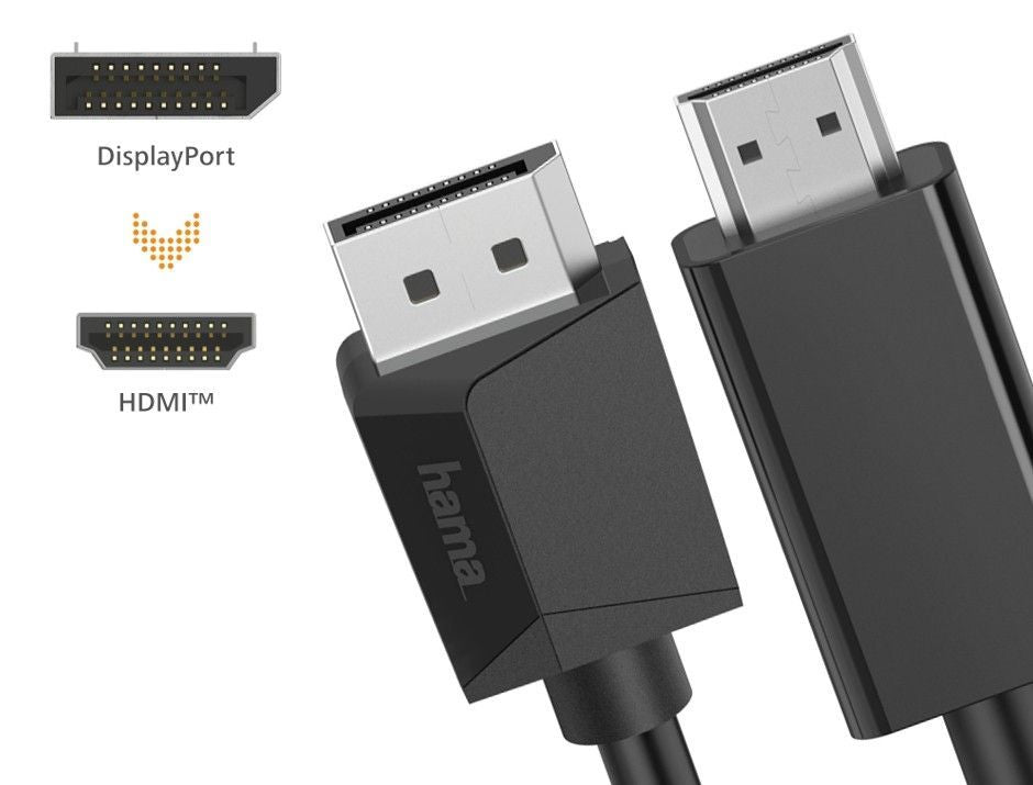 Electrical goods Hama  Video Cable, DisplayPort Plug - HDMI  Plug, Ultra-HD 4K, 1.50 m