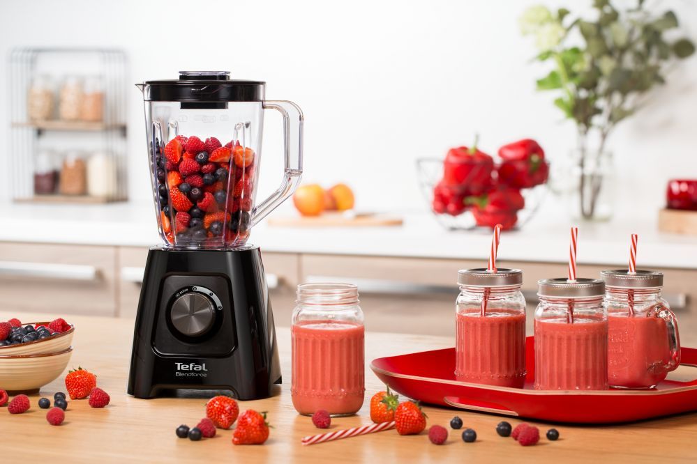 Mikserid ja blenderid TEFAL  Blender BL420838 BlendForce Tabletop, 600 W, Jar material Plastic, Jar capacity 1.25 L, Ice crushing, Black
