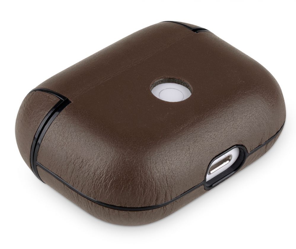 Korpus kõrvaklappidele Evelatus Apple AirPods Pro Leather Protective Case Brown