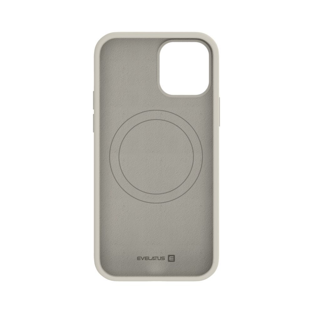 Back panel cover Evelatus Apple iPhone 12 / 12 Pro Premium Magsafe Soft Touch Silicone Case Pebble