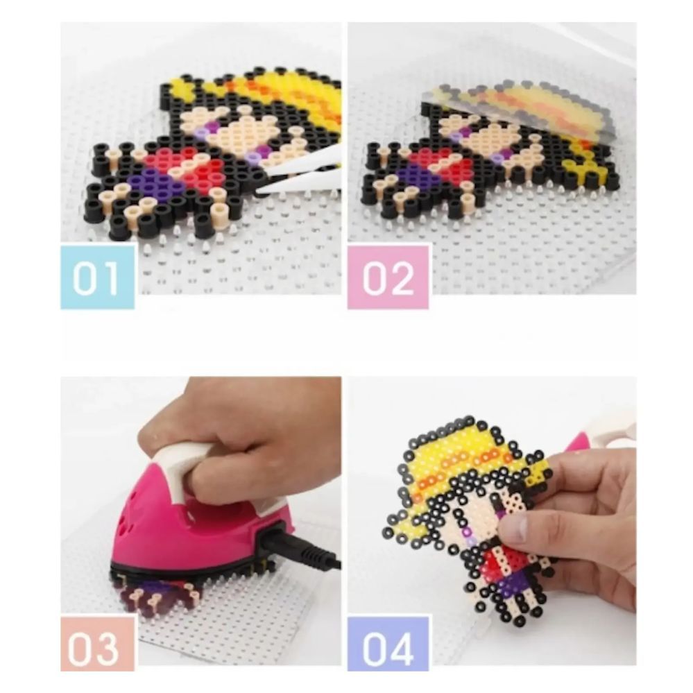 Toys iLike  Ironing Beads Set 6800pcs DIY Melting Beads with Templates Multicolor