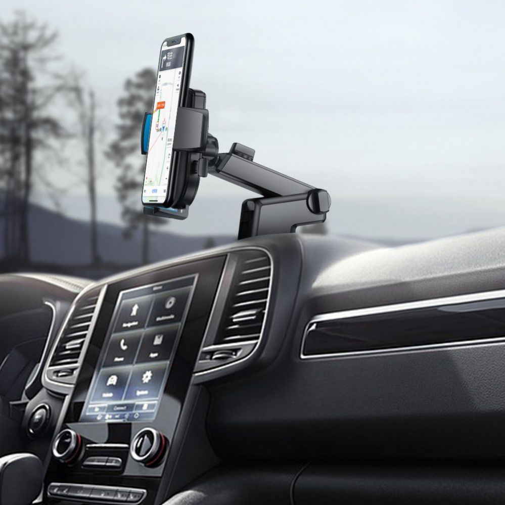Automaatne hoidja Joyroom Universal Joyroom car phone holder with telescopic extendable arm for dashboard and window black (JR-OK3)