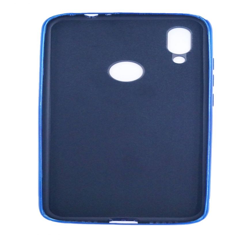 Back panel cover Evelatus Xiaomi Redmi 7 Water Ripple Full Color Electroplating Tempered Glass Blue
