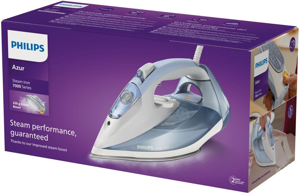 Утюг Philips  DST7011/20 HV Steam Iron, Light Blue/Gray