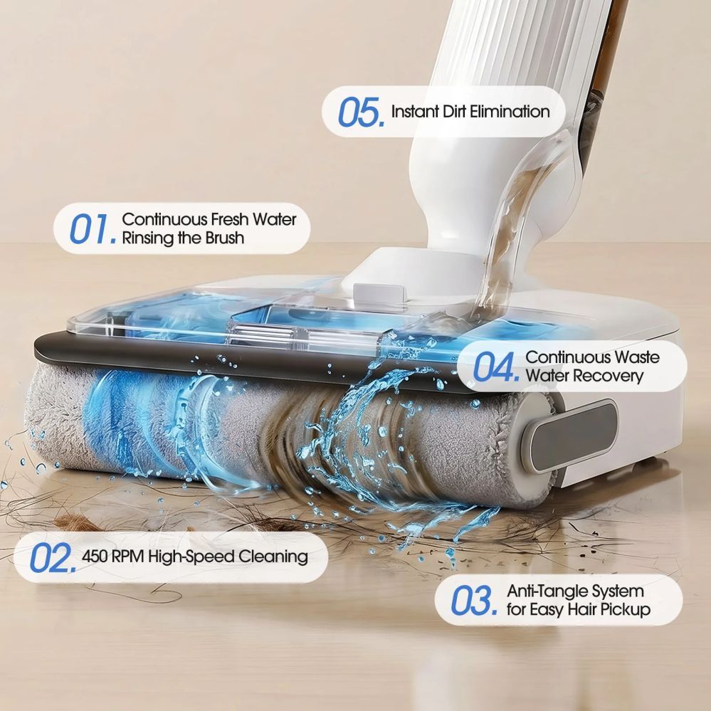 Tolmuimeja Lubluelu  T9 Wet & Dry Vacuum with 180° Lay-Flat Reach White