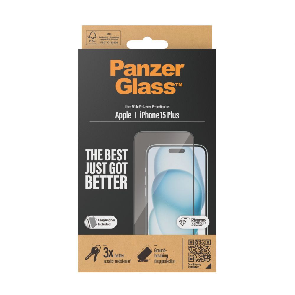 Чехол на заднюю панель PanzerGlass  Screen Protector iPhone 2023 6.7 | Ultra-Wide Fit w. EasyAligner