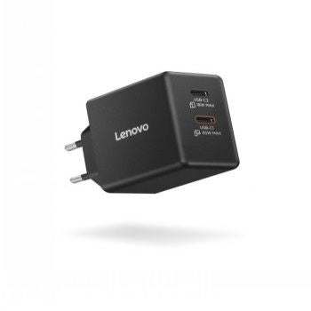 Toiteplokk Lenovo  LENOVO DUAL USB-C 65W GAN CHARGER EU