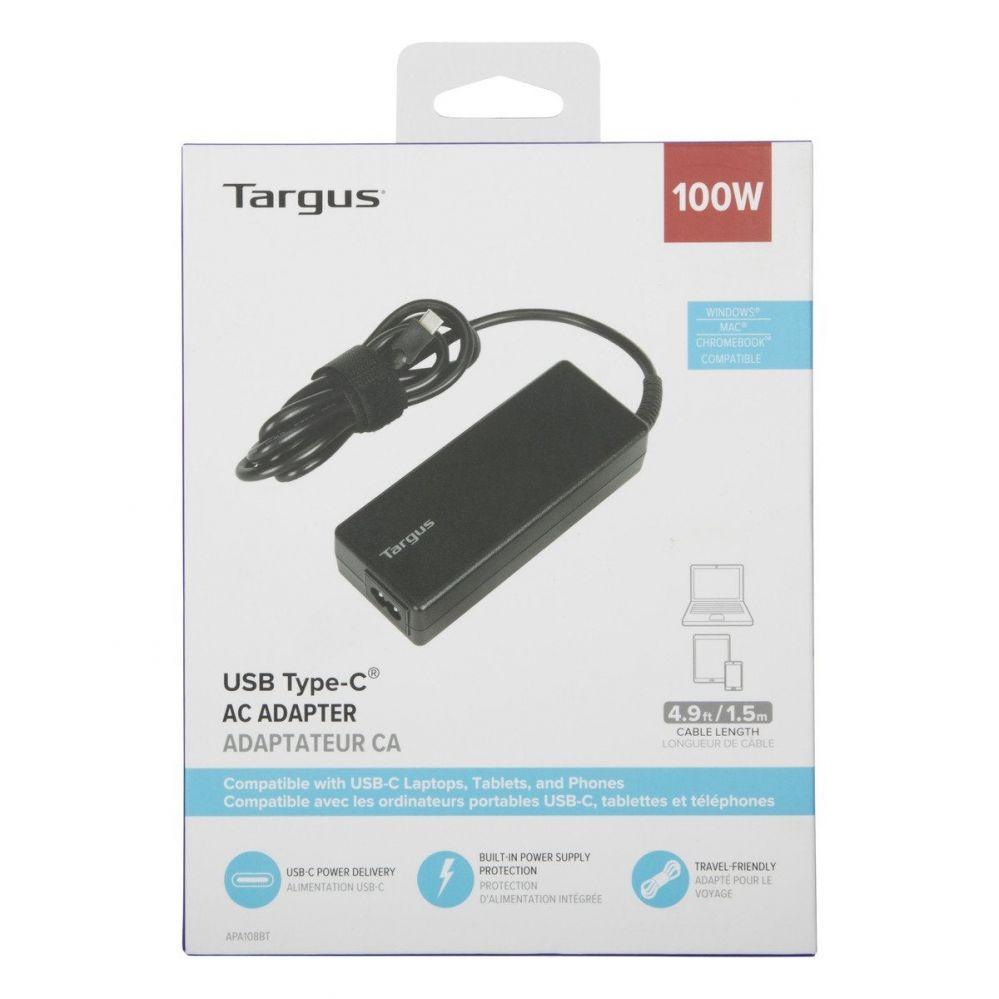 Контроллер Targus  | 100 W USB-C PD Charger - For Laptops or Power Pass-Thru Docks | APA108EU