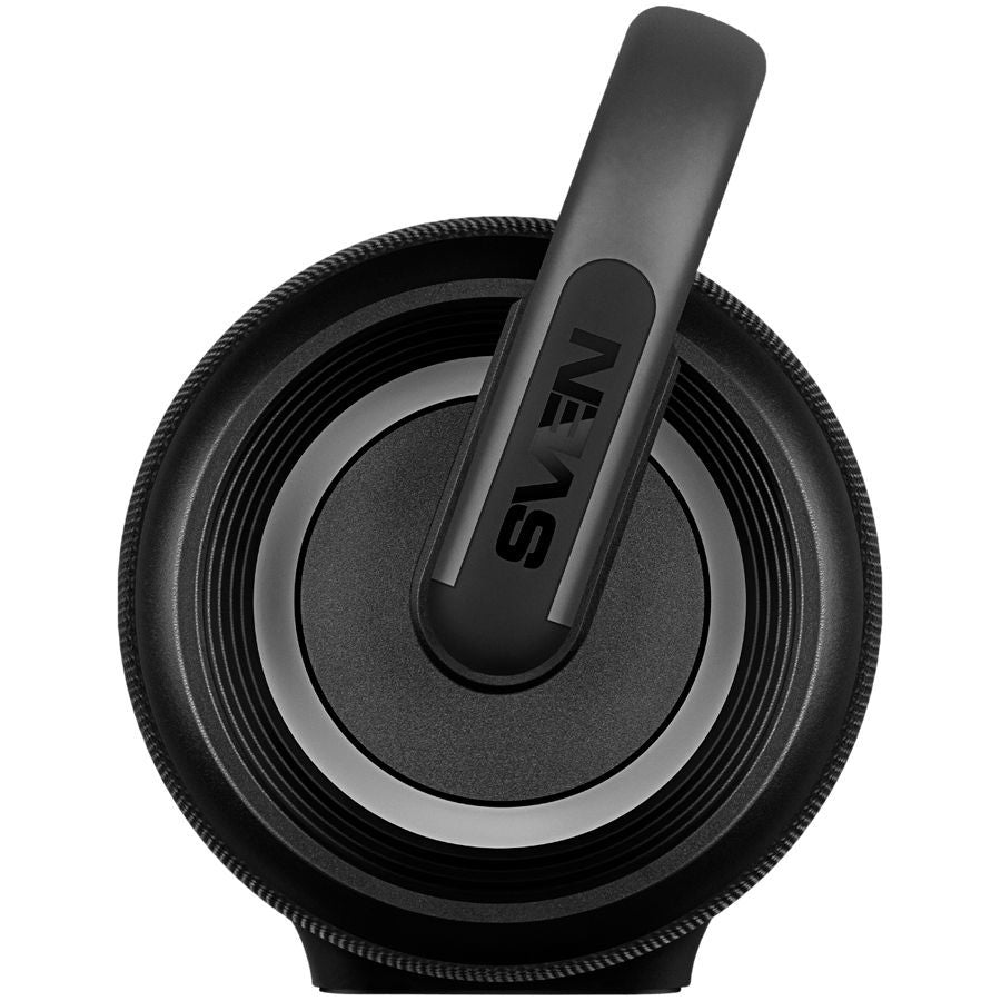 Bluetooth speakers Sven Portable speaker SVEN PS-395, black, power output 80W (RMS), TWS, Bluetooth, RGB backlight, Waterproof (IPx5), USB, Battery life – up to 20 hours