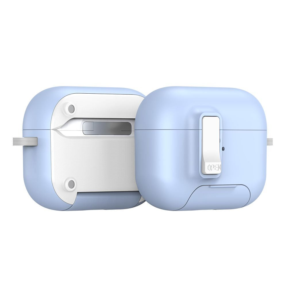Korpus kõrvaklappidele Dux Ducis Apple AirPods Pro 3 PECQ Series PC+TPU Cover with Hook White Blue