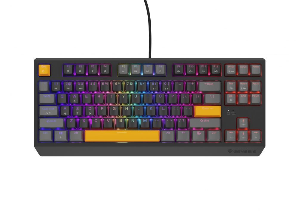 Компьютерная клавиатура Genesis  THOR 230 | Mechanical Gaming Keyboard | Wired | US | Anchor Gray Positive | USB Type-A | Outemu Red