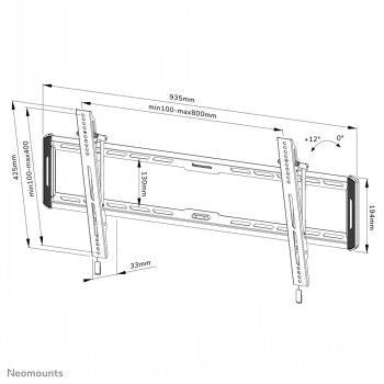 Кронштейн для телевизора NEOMOUNTS BY NEWSTAR  NEOMOUNTS BY NEWSTAR SCREEN WALL MOUNT (TILT, VESA 800X400)