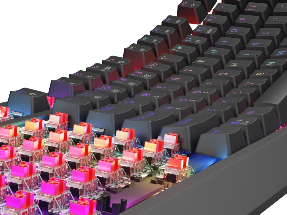 Arvuti klaviatuur Genesis  THOR 230 | Mechanical Gaming Keyboard | Wireless | US | Black | 2.4 GHz, Bluetooth, USB | Outemu Red