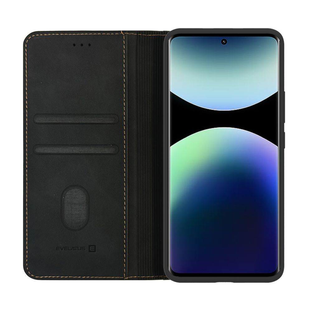 Kaaned - kaaned Evelatus Xiaomi Redmi Note 15 5G Book Case Folio Black