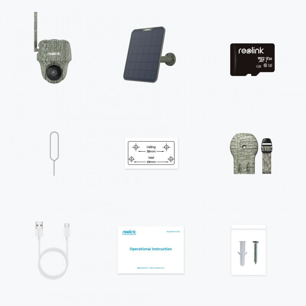 Веб камера Reolink  Hunting Camera with Solar Panel Go Series G450  PTZ 8 MP Fixed Micro SD, Max. 128 GB