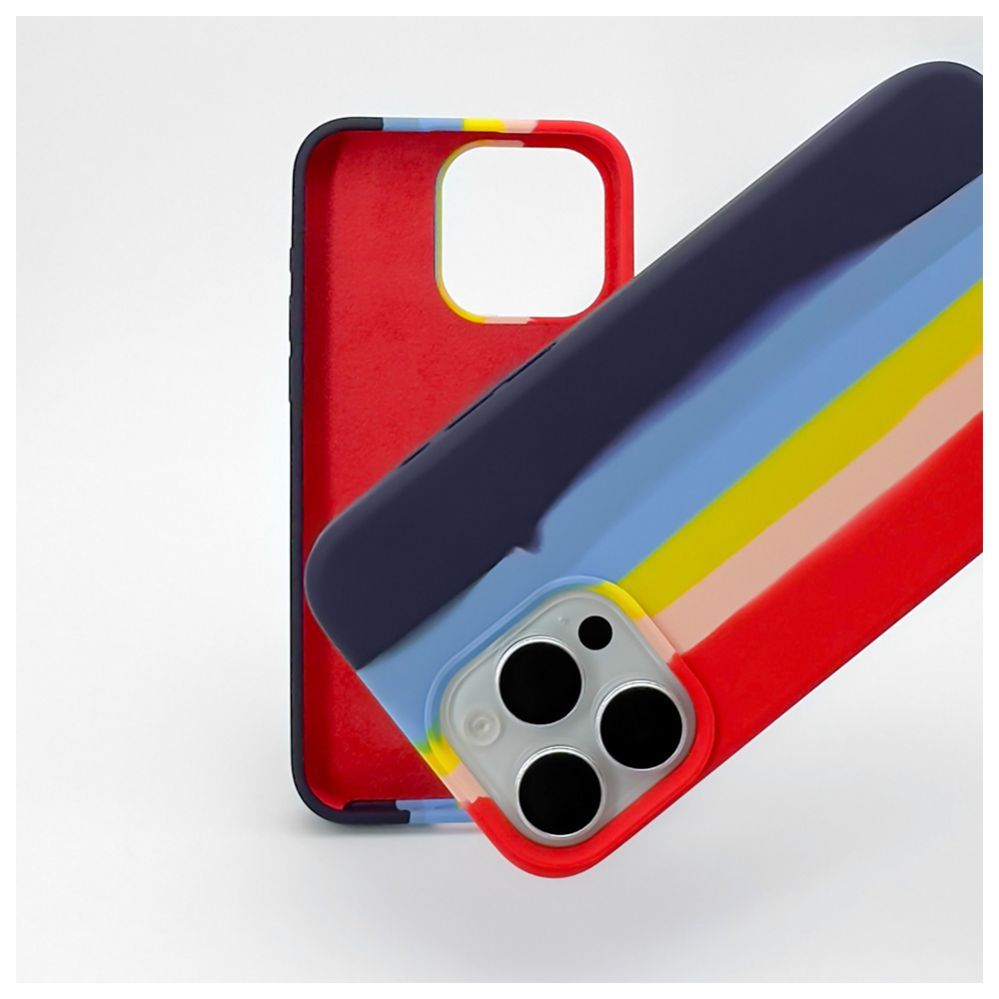 Чехол на заднюю панель Evelatus Apple iPhone 15 Pro Max Silicone case Multi-Colored Rainbow