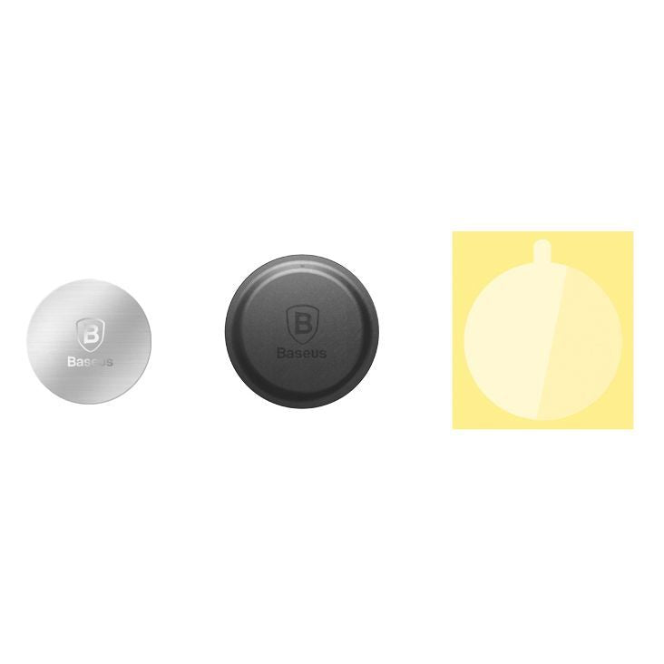 Automaatne hoidja Baseus  Baseus Magnet Iron Suit self-adhesive plates for magnetic holders - silver and black (2 pcs.)