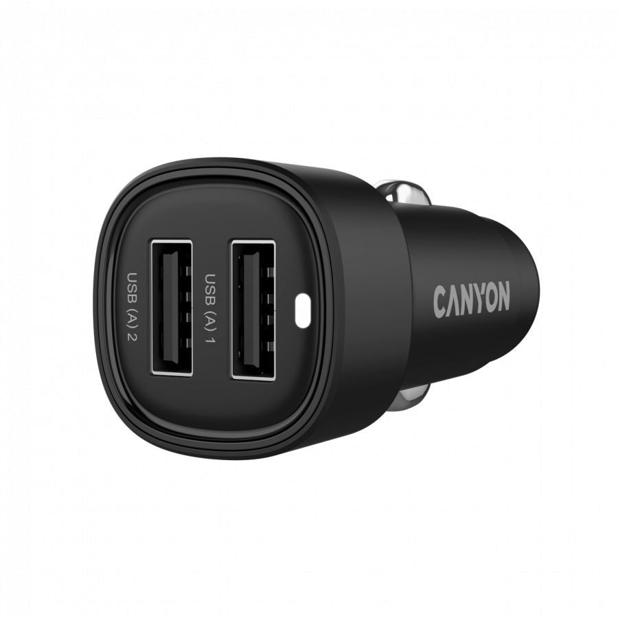Autotarvikud Canyon  CANYON car charger OnDrive 24  24W 2xUSB-A Black