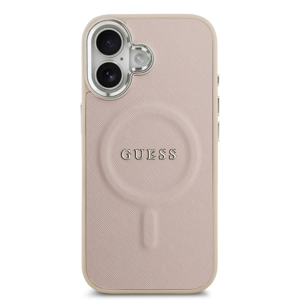 Tagakaaned Guess Apple iPhone 17 PU Saffiano MagSafe Case Pink